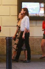 DIANNA AGRON in the Line for Broadway Musical Hamilton in New York 09/24/2015
