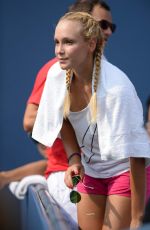 DONNA VKIC at Stan Wawrinka Match at 2015 US Open in New York 09/03/2015