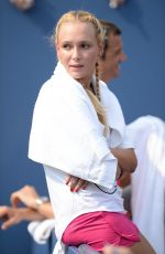 DONNA VKIC at Stan Wawrinka Match at 2015 US Open in New York 09/03/2015