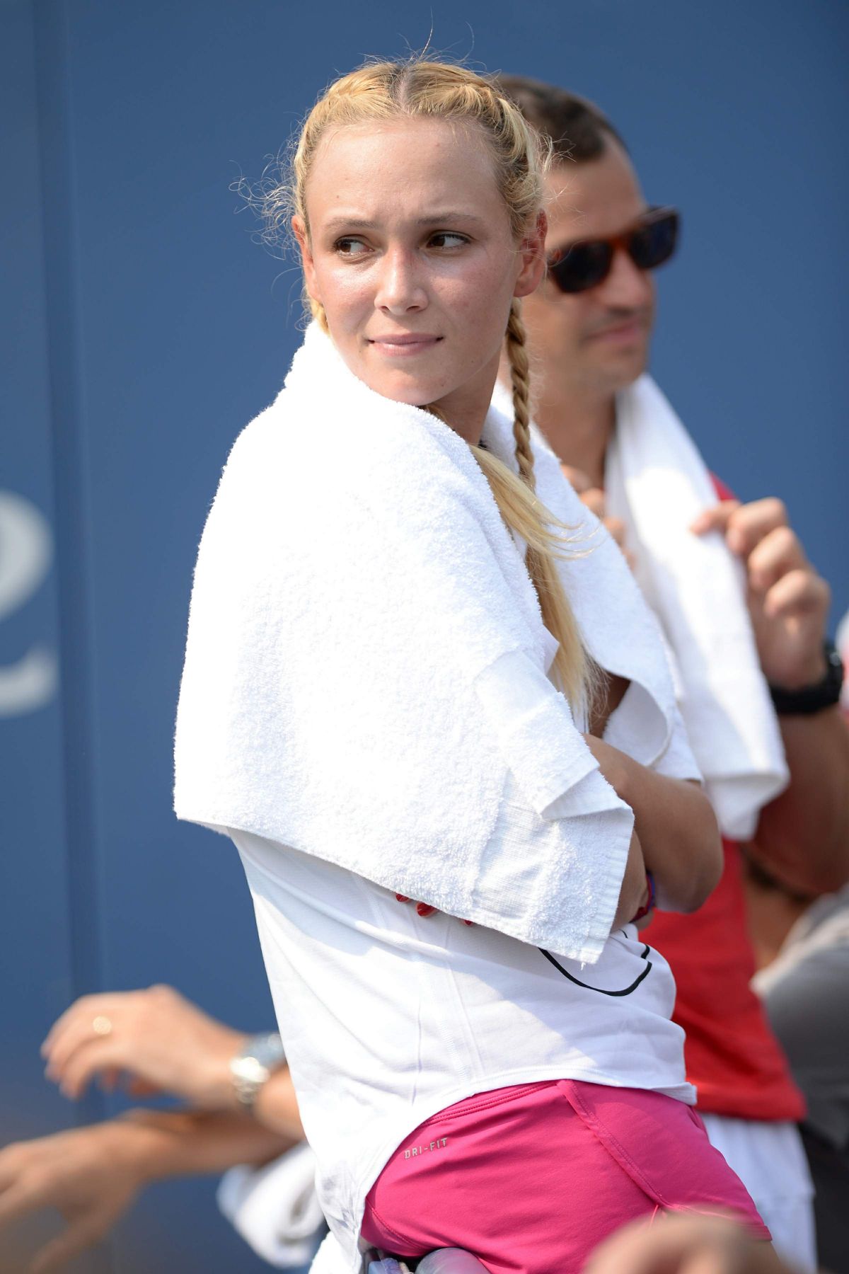 DONNA VEKIC at Stan Wawrinka Match at 2015 US Open in New York 09/03/2015.