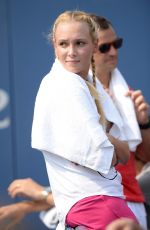 DONNA VKIC at Stan Wawrinka Match at 2015 US Open in New York 09/03/2015