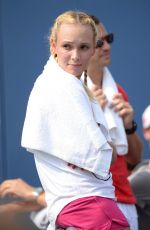 DONNA VKIC at Stan Wawrinka Match at 2015 US Open in New York 09/03/2015