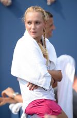 DONNA VKIC at Stan Wawrinka Match at 2015 US Open in New York 09/03/2015