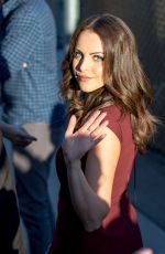ELIZABETH GILLIES Arrives at Jimmy Kimmel Live in Hollywood 09/03/2015