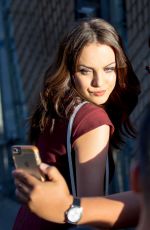 ELIZABETH GILLIES Arrives at Jimmy Kimmel Live in Hollywood 09/03/2015