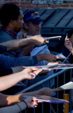 ELIZABETH GILLIES Arrives at Jimmy Kimmel Live in Hollywood 09/03/2015