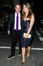 ELIZABETH HURLEY Arrives at Amanda Wakeley 25th Anniversary Party in London 09/07/2015