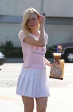 ELLE FANNING in Skirt Out and About in Los Angeles 09/21/2015