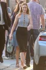 EMILY BLUNT Arrives at Jimmy Kimmel Live in Hollywood 09/08/2015