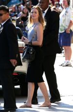 EMILY BLUNT Arrives at Jimmy Kimmel Live in Hollywood 09/08/2015