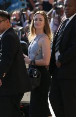 EMILY BLUNT Arrives at Jimmy Kimmel Live in Hollywood 09/08/2015