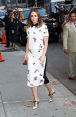 EMILY BLUNT Arrives at The Late Show With Stephen Colbert in New York 09/14/2015