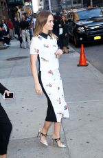 EMILY BLUNT Arrives at The Late Show With Stephen Colbert in New York 09/14/2015