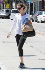 EMILY BLUNT Leaves a Gym in West Hollywood 09/08/2015