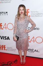 EMILY BROWNING at Legend Premiere at 2015 Toronto International Film Festival 09/12/2015