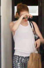 EMMA STONE Leaves a Gym in West Hollywood 09/07/2015