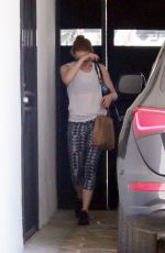 EMMA STONE Leaves a Gym in West Hollywood 09/07/2015