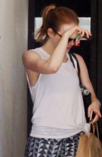 EMMA STONE Leaves a Gym in West Hollywood 09/07/2015