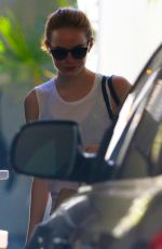 EMMA STONE Leaves a Gym in West Hollywood 09/07/2015
