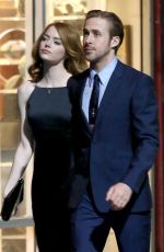 EMMA STONE on the Set of La La Land in Hollywood 09/19/2015