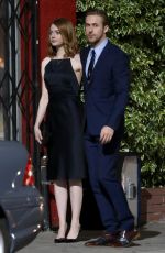 EMMA STONE on the Set of La La Land in Hollywood 09/19/2015
