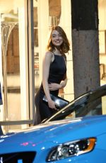 EMMA STONE on the Set of La La Land in Hollywood 09/19/2015