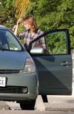EMMA STONE on the Set of La La Land in Pasadena 09/24/2015