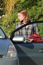 EMMA STONE on the Set of La La Land in Pasadena 09/24/2015