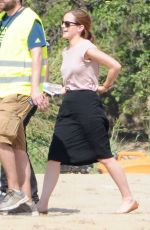 EMMA WATSON on the Set of The Circle in Pasadena 09/21/2015