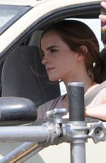 EMMA WATSON on the Set of The Circle in Pasadena 09/21/2015