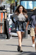 EMMY ROSSUM on the Set of Shameless in Los Angeles 09/24/2015