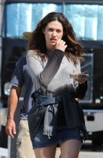 EMMY ROSSUM on the Set of Shameless in Los Angeles 09/24/2015