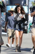 EMMY ROSSUM on the Set of Shameless in Los Angeles 09/24/2015