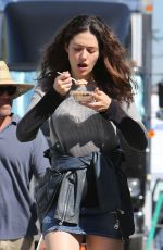 EMMY ROSSUM on the Set of Shameless in Los Angeles 09/24/2015