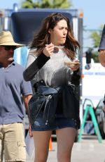EMMY ROSSUM on the Set of Shameless in Los Angeles 09/24/2015