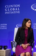 FREIDA PINTO at 2015 Clinton Global Initiative’s Annual Meeting in New York 09/29/2015