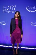 FREIDA PINTO at 2015 Clinton Global Initiative’s Annual Meeting in New York 09/29/2015