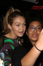 GIGI HADID Night Out in Paris 09/26/2015