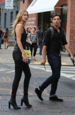 GIGI HADID Out and About in New York 09/09/2015