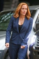 GILLIAN ANDERSON on the Set of The X-files in Vancouver 09/01/2015