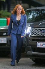 GILLIAN ANDERSON on the Set of The X-files in Vancouver 09/01/2015