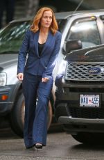 GILLIAN ANDERSON on the Set of The X-files in Vancouver 09/01/2015