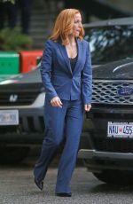 GILLIAN ANDERSON on the Set of The X-files in Vancouver 09/01/2015
