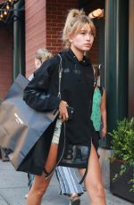 HAILEY BALDWIN in Cut-off Out in New York 09/01/2015