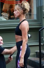 HAILEY BALDWIN in tank Top on the Set of a Photoshoot in New York 09/02/2015