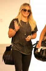 HILARY DUFF Arrives at Los Angeles International Airport 09/08/2015