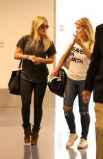 HILARY DUFF Arrives at Los Angeles International Airport 09/08/2015