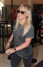 HILARY DUFF Arrives at Los Angeles International Airport 09/08/2015