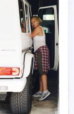 HILARY DUFF at Rise Movement Studio in West Hollywood 09/24/2015