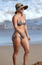HILARY DUFF in Bikini at a Beach in Hawaii 09/04/2015